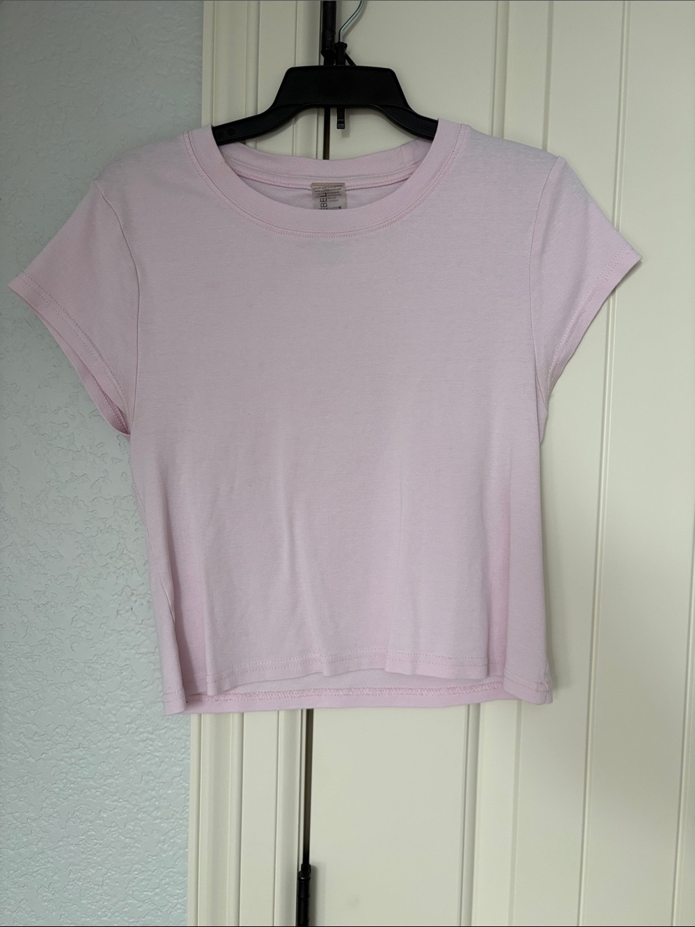 Light Pink Crop Tee